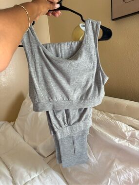 Gray Sleeveless 2 piece set